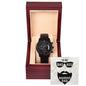 BLACK CHRONOGRAPH WATCH