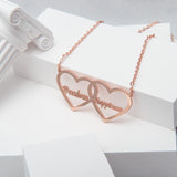 615. Double Heart Name Necklace