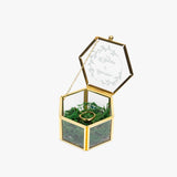 685. Hexagonal Glass Ring Box