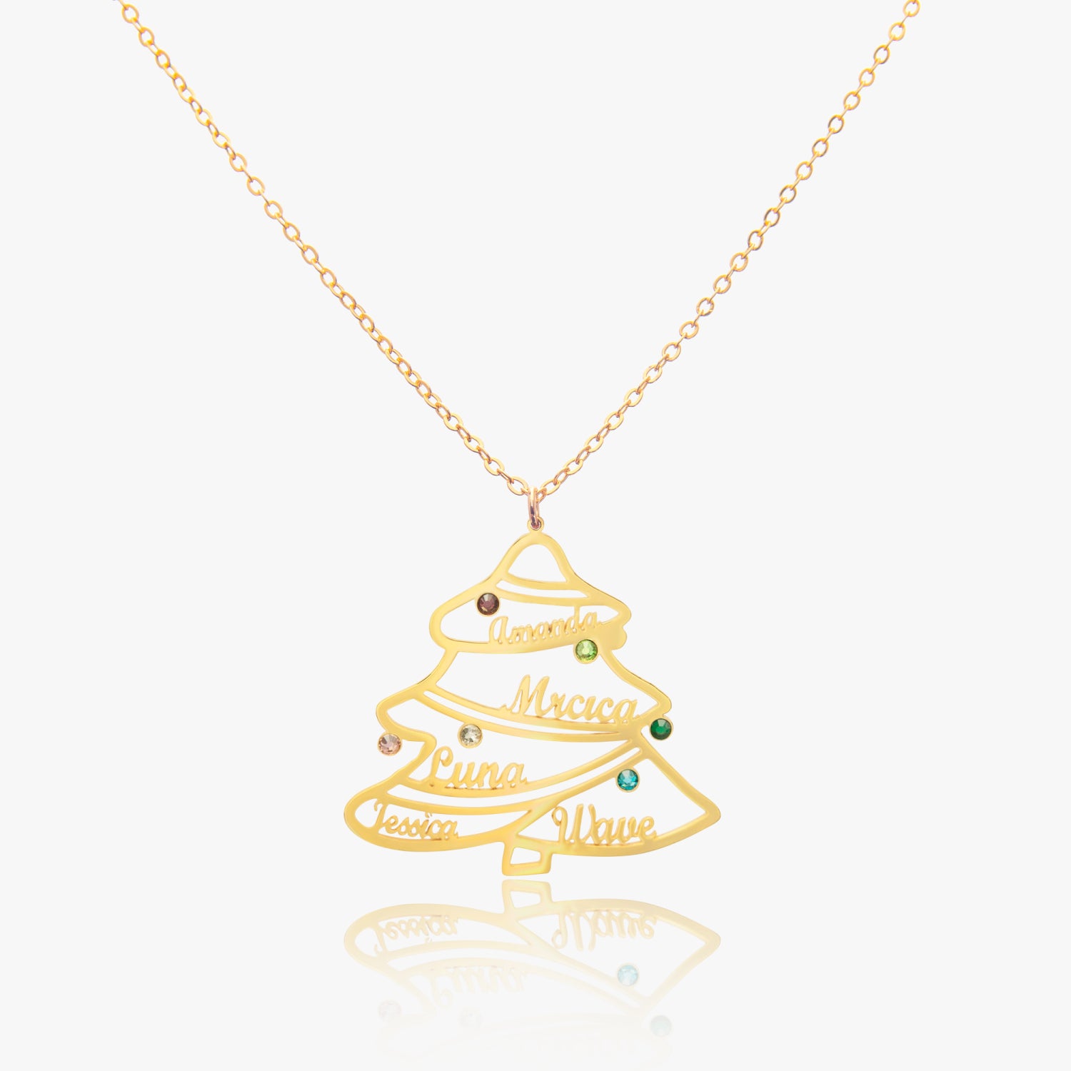633. Pine Tree Necklace- with Diomand