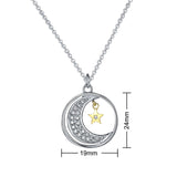 854. Moon and Star Pendant Necklace