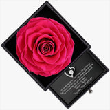 665. Rose Box with Hearts Necklace