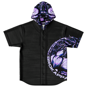 BEAST MODE - Brokapparel Black Haze Active Signature Hooded Baseball Jersey