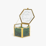 685. Hexagonal Glass Ring Box