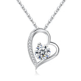 665. Rose Box with Hearts Necklace