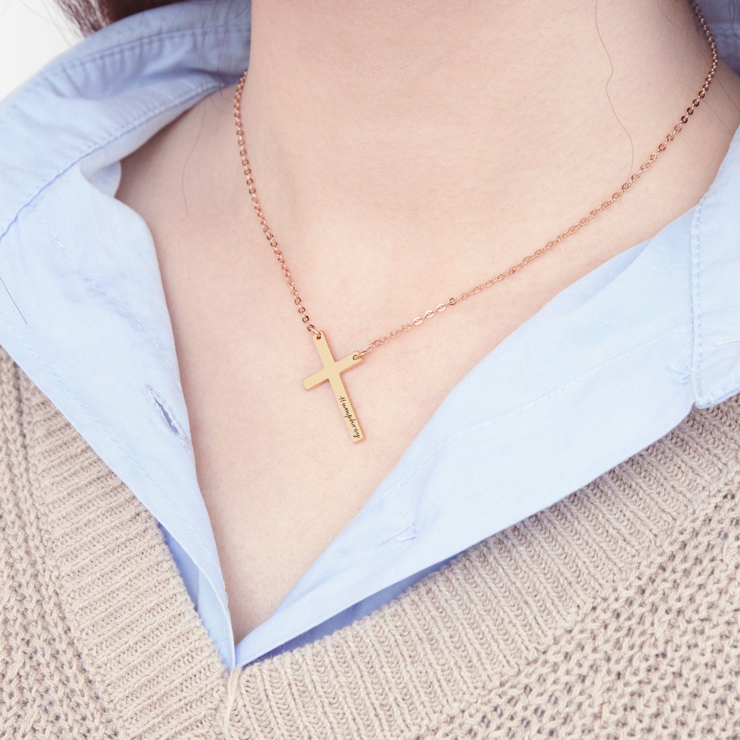 616. Cross Name Necklace