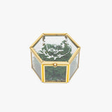 685. Hexagonal Glass Ring Box