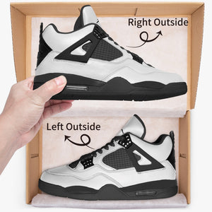 698. AJ4 Basketball Sneakers -Black Sole