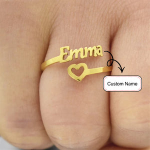 518. Heart Name Ring