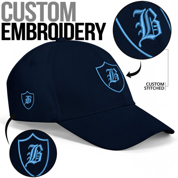 SNAP BACK EMBROIDED CURVED BRIM - BLUE/AQUA