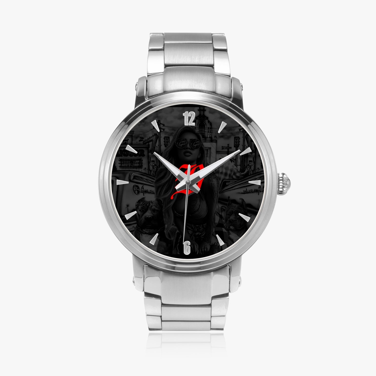 213. New Steel Strap Automatic Watch (With Indicators) - GHETTO LOVE