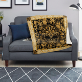 BAROQUE SKULL MICROFLEECE BLANKET