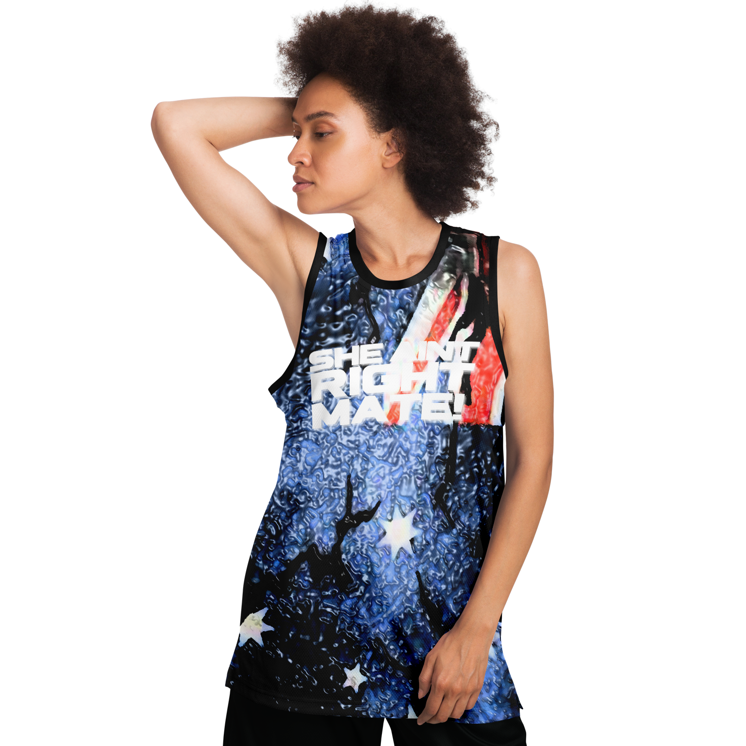 SHE AINT RIGHT BASKETBALL JERSEY