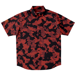 Open image in slideshow, B CAMO BUTTON SHIRT RED
