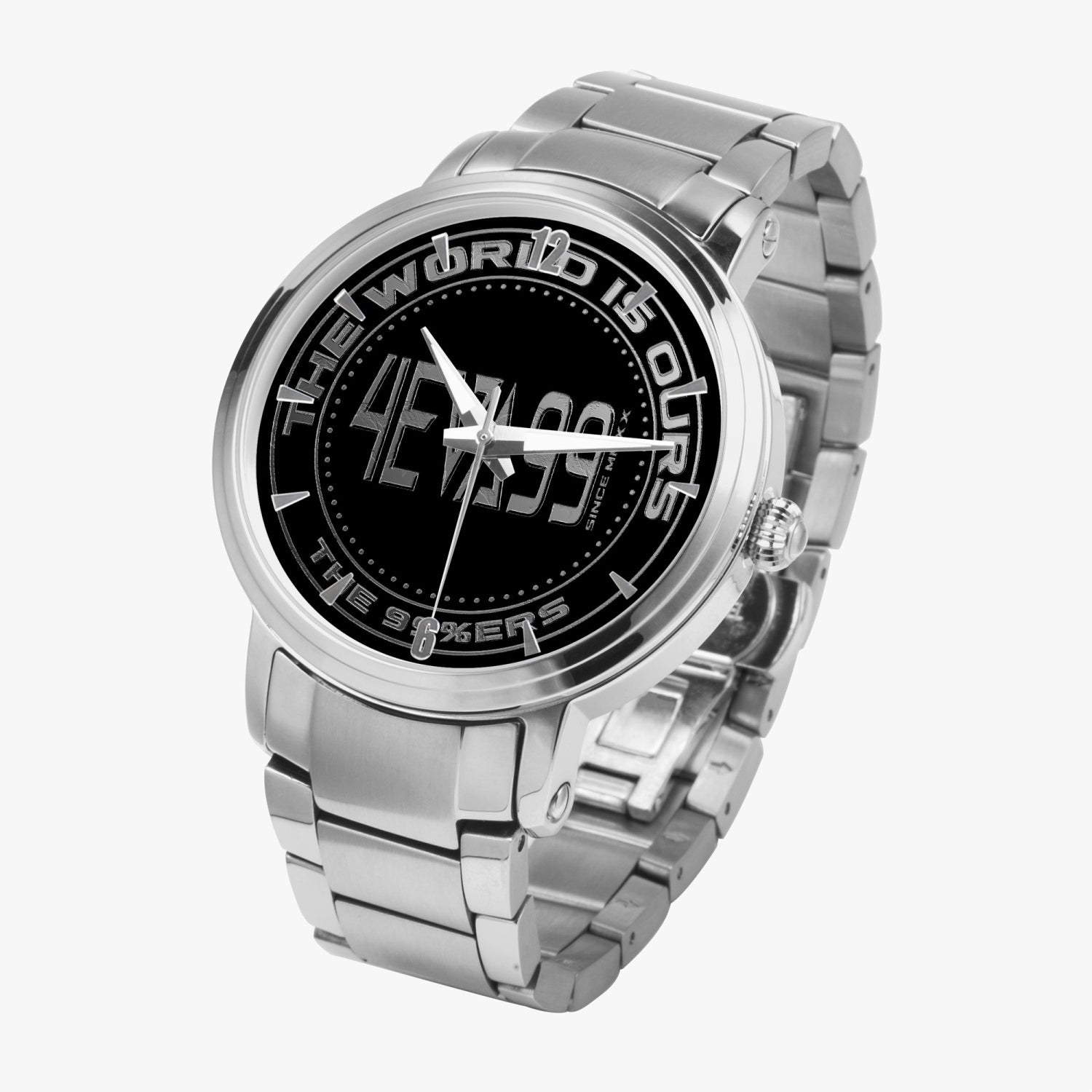 EMBLEM 213. New Steel Strap Automatic Watch (With Indicators)
