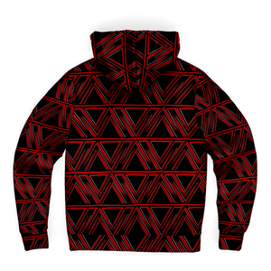 FLANNEL MICROFLEECE HOODIE RED