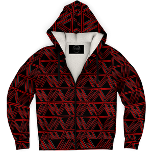 FLANNEL MICROFLEECE HOODIE RED