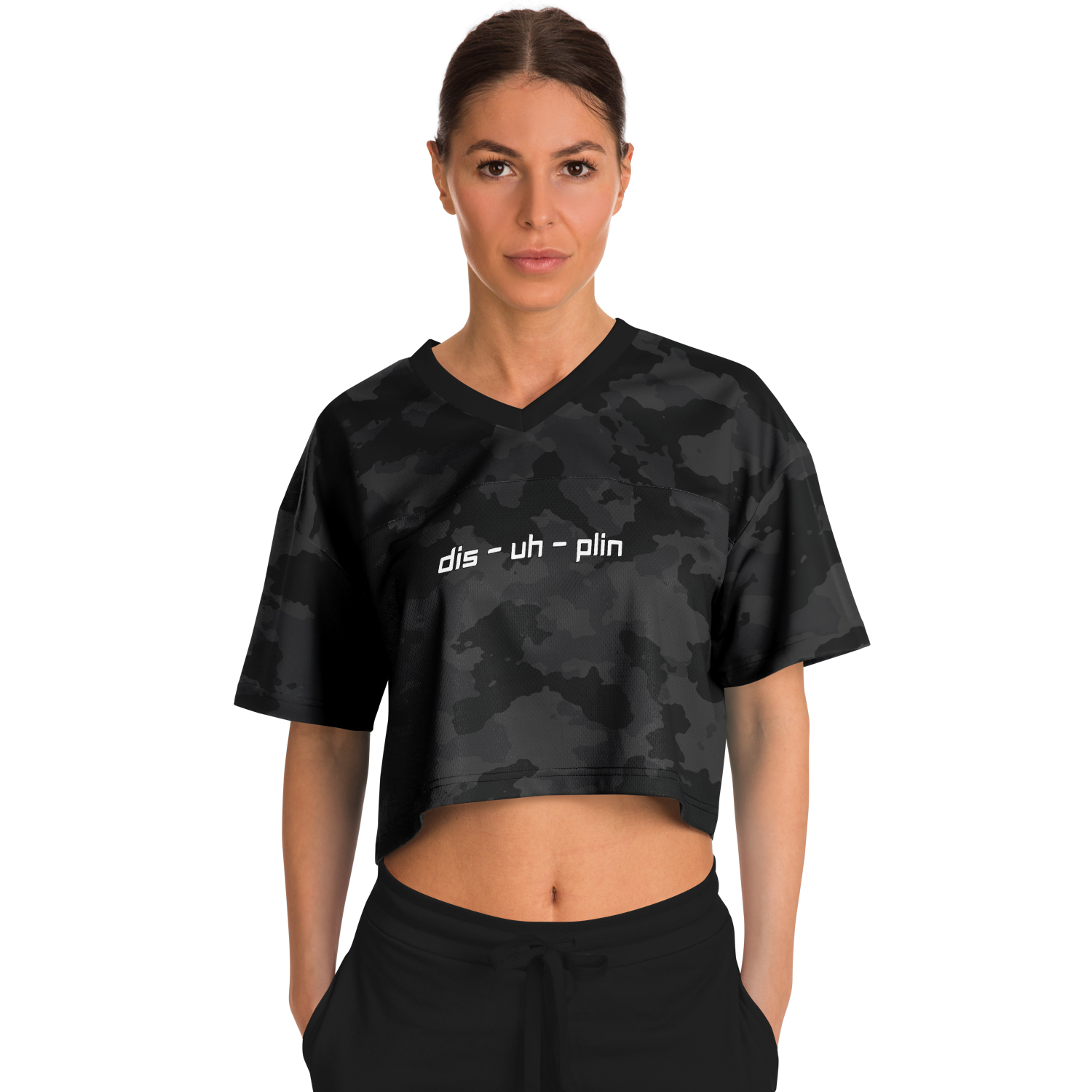 B-FIT /DIS-UH-PLIN/ CROPPED FOOTBALL JERSEY