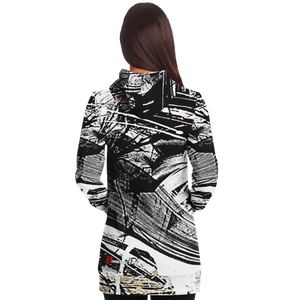 SPLASHED  LONGLINE HOODIE