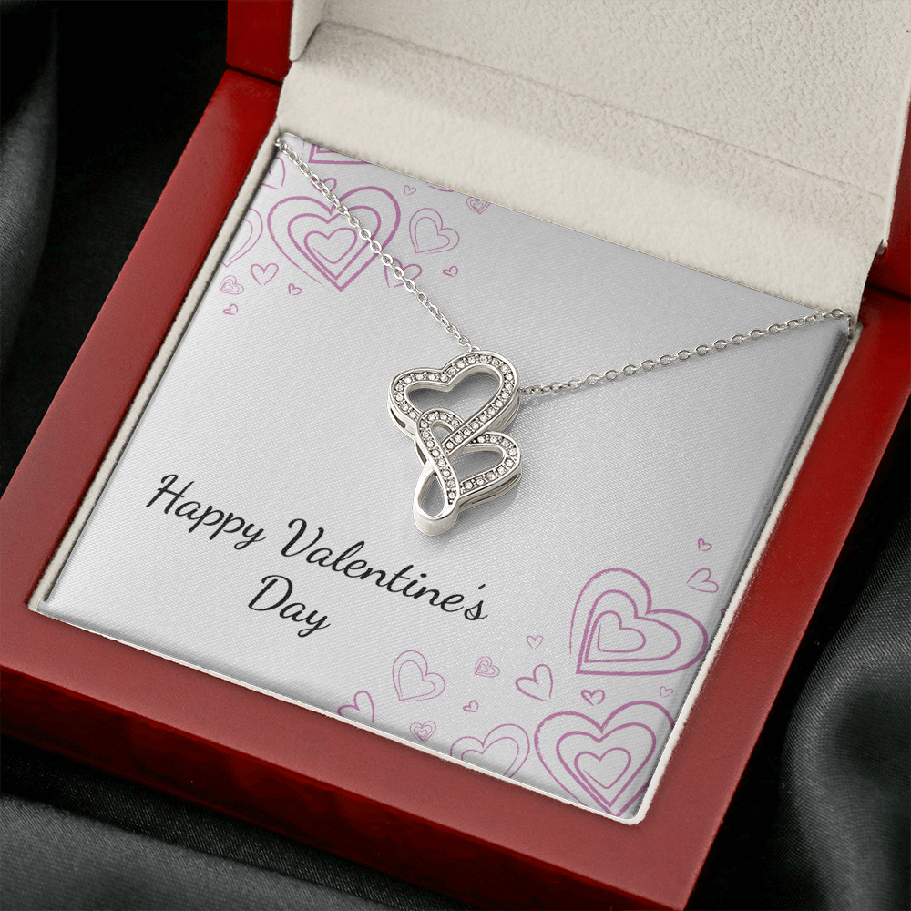 Double Hearts Necklace - Valentines