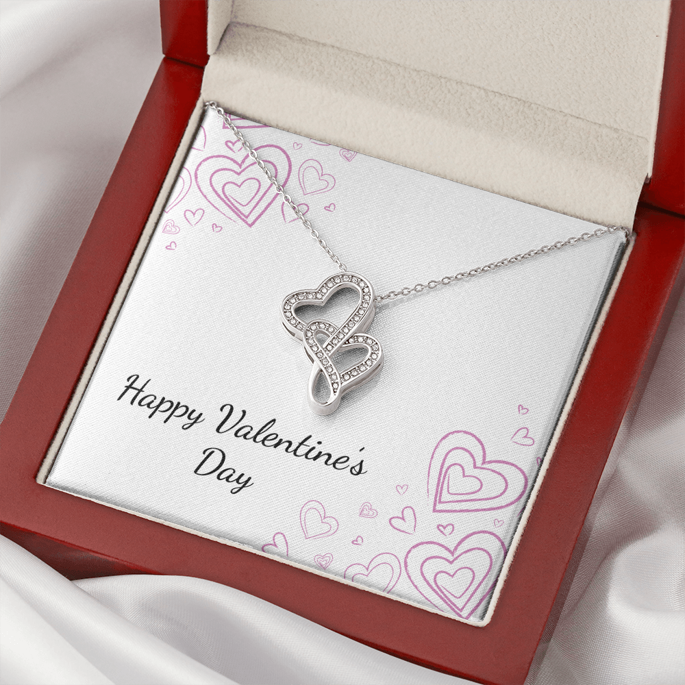Double Hearts Necklace - Valentines