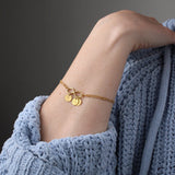 Infinity Bracelet with Circle Charms