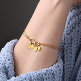 Infinity Bracelet with Circle Charms