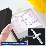 Personalized cross necklace