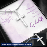 Personalized cross necklace