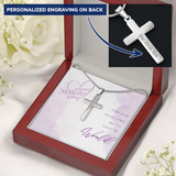 Personalized cross necklace