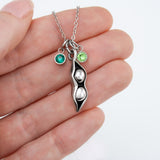 Peas in a pod necklace