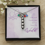 Peas in a pod necklace