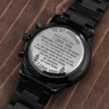 TO MY HUSBAND - Black Chronograph Watch