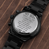 MY MAN - Black Chronogragh Watch