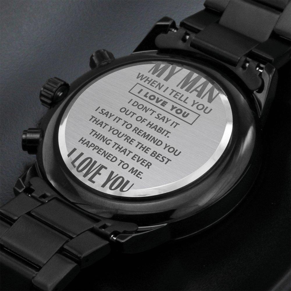 MY MAN - Black Chronogragh Watch