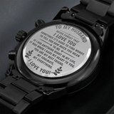 TO MY HUSBAND - Black Chronograph Watch