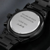CUSTOMIZED BLACK CHRONOGRAPH WATCH