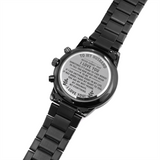 TO MY HUSBAND - Black Chronograph Watch