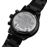 TO MY HUSBAND - Black Chronograph Watch