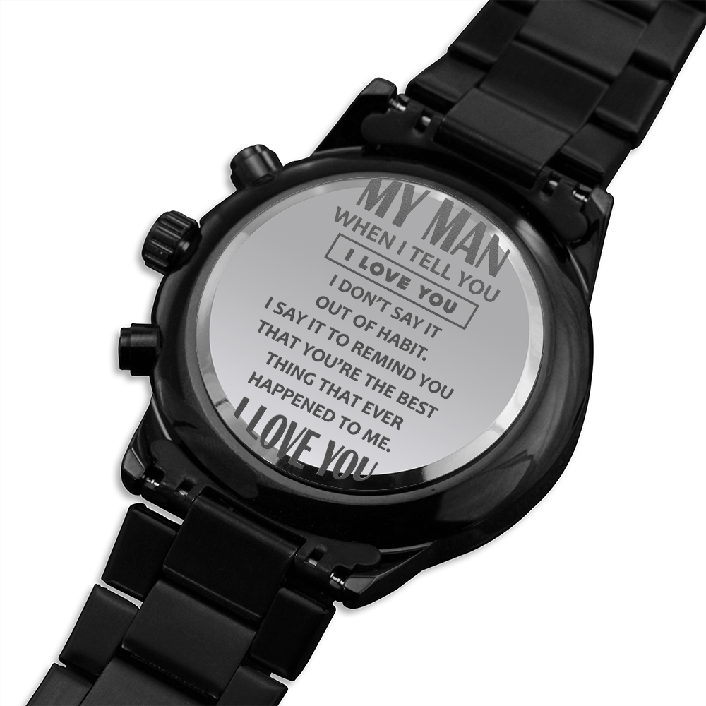 MY MAN - Black Chronogragh Watch