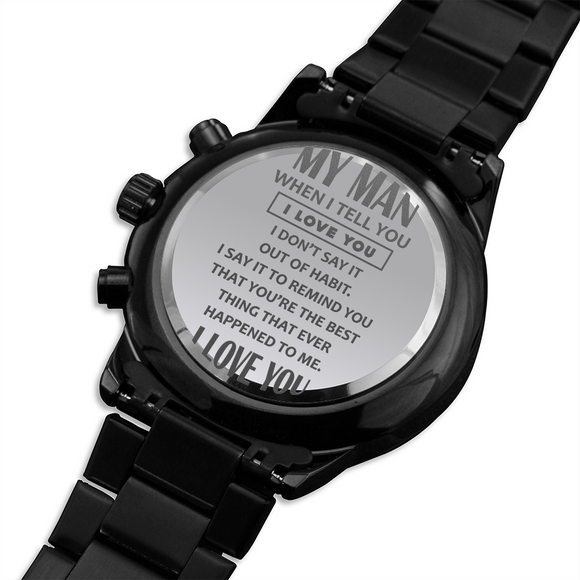 MY MAN - Black Chronogragh Watch