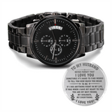 TO MY HUSBAND - Black Chronograph Watch
