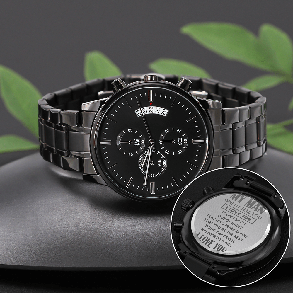 MY MAN - Black Chronogragh Watch