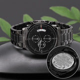 TO MY HUSBAND - Black Chronograph Watch