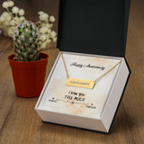 Horizontal Bar Necklace - Roman Numerals