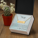 Horizontal Bar Necklace - Roman Numerals