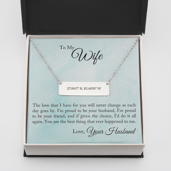 Horizontal Bar Necklace - Coordinates