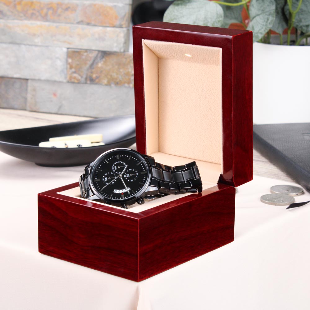 MY MAN - Black Chronogragh Watch