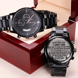 TO MY HUSBAND - Black Chronograph Watch