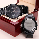 CUSTOMIZED BLACK CHRONOGRAPH WATCH